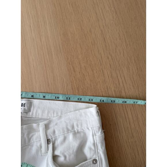 AGOLDE Jeans Womens 27 White Toni Straight Leg High Rise Distressed Hems 2015 - Picture 8 of 12